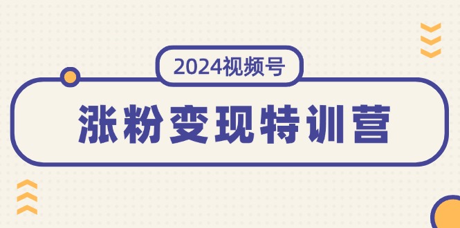 （11779期）2024微信视频号-增粉转现夏令营：一站式打造出平稳微信视频号增粉变现方式（10节）-点石成金