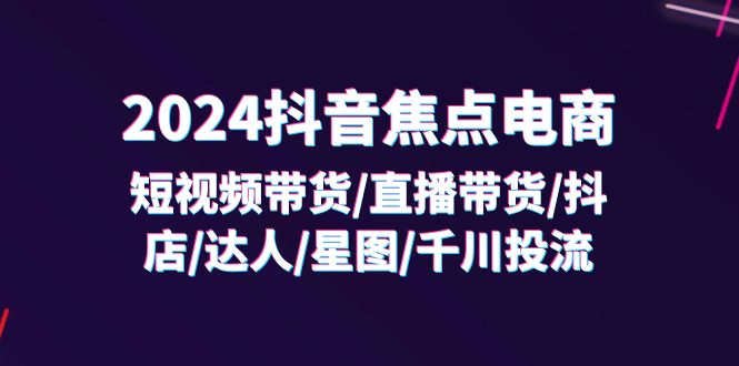 （11794期）2024抖音-焦点电商：短视频带货/直播带货/抖店/达人/星图/千川投流/32节课-点石成金