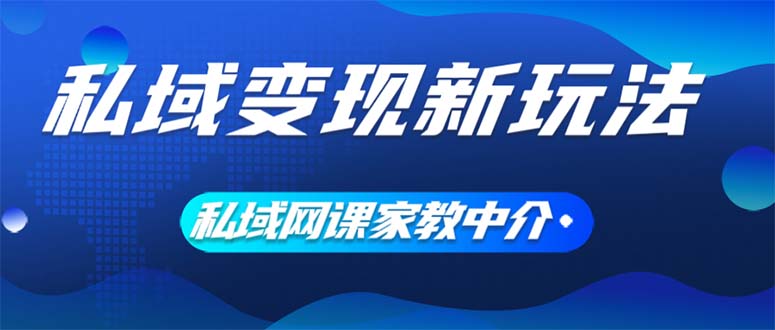 （12089期）私域变现新玩法，网课家教中介，只做渠道和流量，让大学生给你打工、0…-点石成金