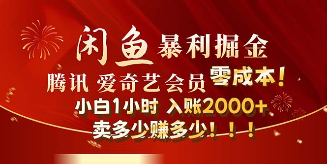 （12236期）闲鱼全新暴力掘金玩法，官方正品影视会员无成本渠道！小白1小时收…-点石成金